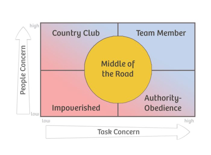 The managerial grid developed by blake and mouton suggests